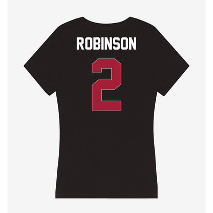 Oklahoma - NCAA Football : Omarion Robinson - Women's V-Neck T-Shirt-1