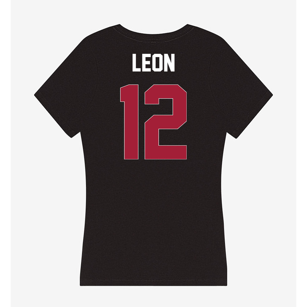 Oklahoma - NCAA Baseball : Kadyn Leon - Women's V-Neck T-Shirt-1
