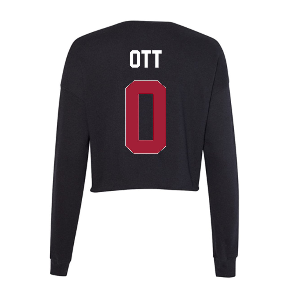 Oklahoma - NCAA Football : Jaydn Ott - Women's Cropped Crew Fleece-1