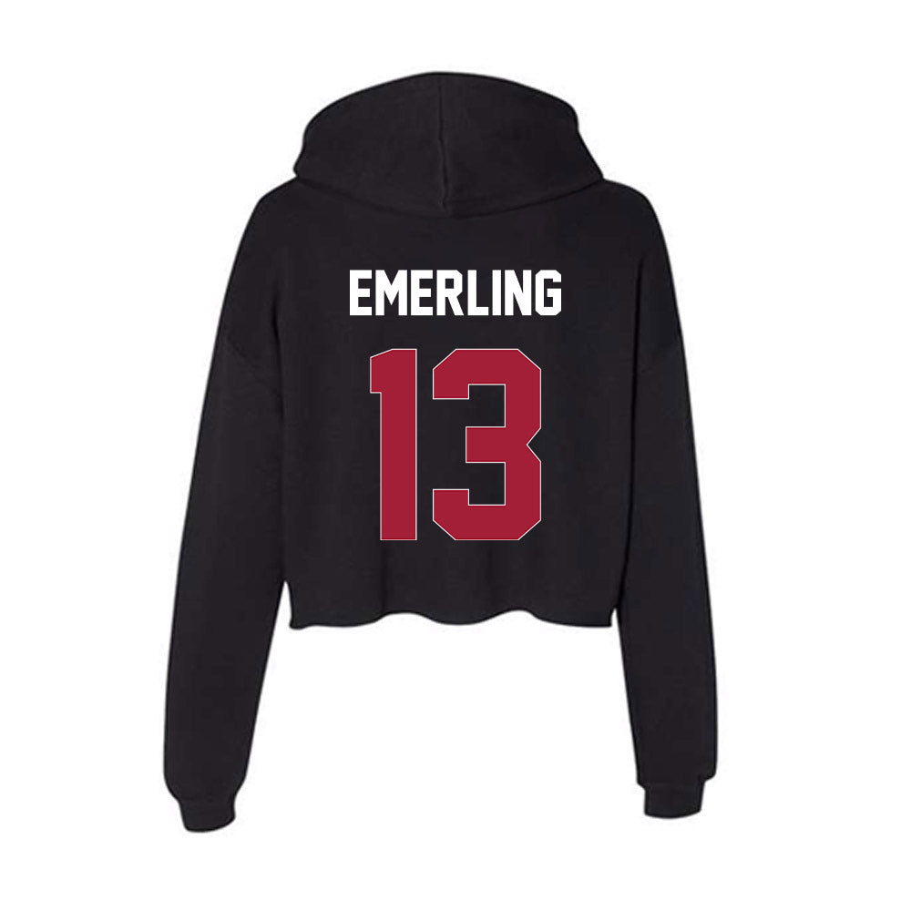 Oklahoma - NCAA Softball : Isabela Emerling - Women's Crop Fleece Hoodie-1