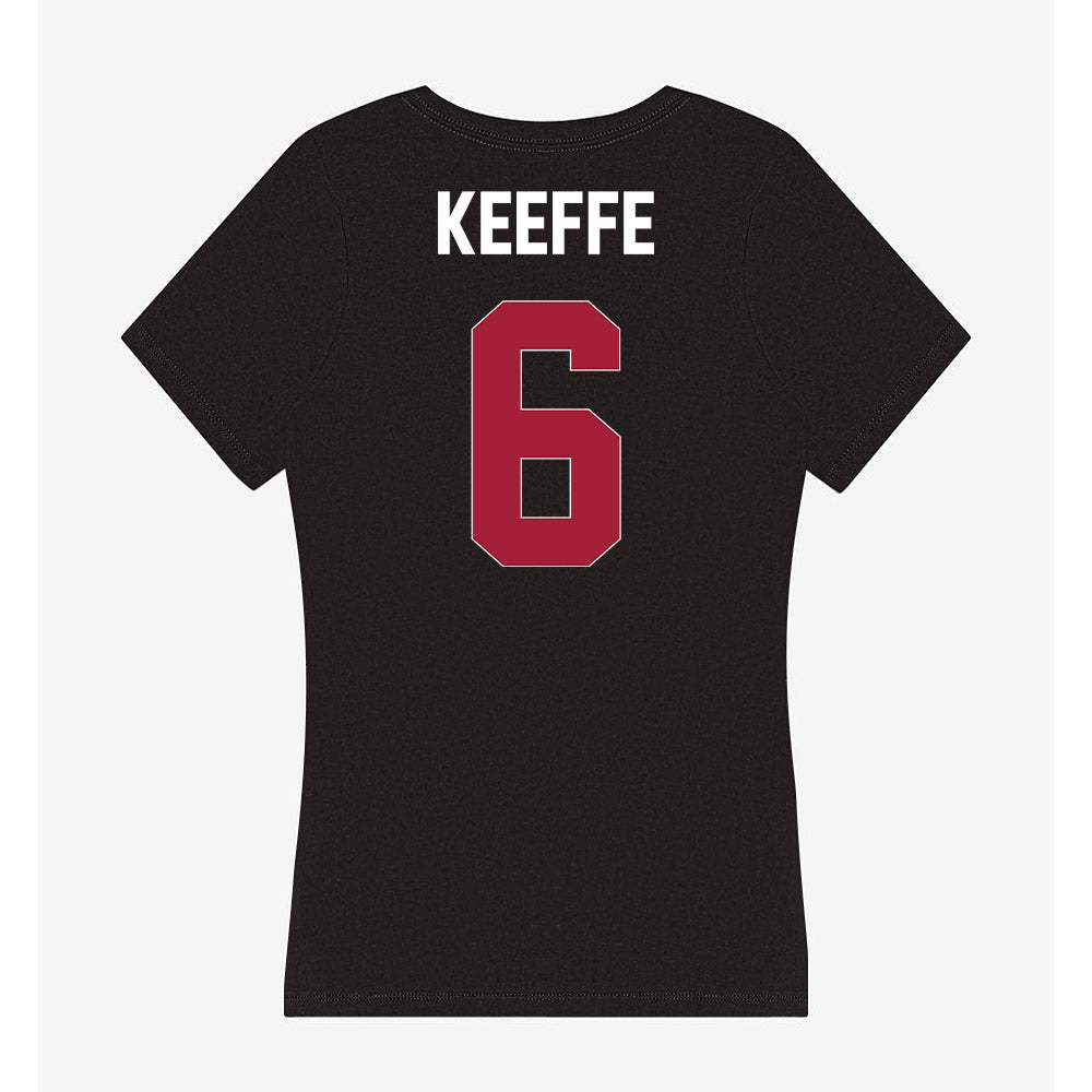 Oklahoma - NCAA Men's Basketball : Finley Keeffe - Women's V-Neck T-Shirt-1