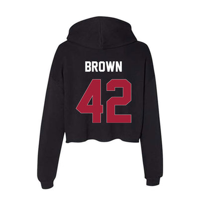 Oklahoma - NCAA Women's Soccer : Riley Brown - Women's Crop Fleece Hoodie-1
