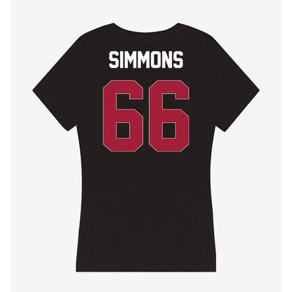Oklahoma - NCAA Football : Derek Simmons - Women's V-Neck T-Shirt-1