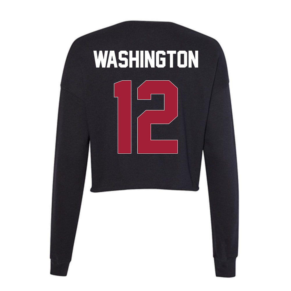 Oklahoma - NCAA Women's Soccer : Alexis Washington - Women's Cropped Crew Fleece-1