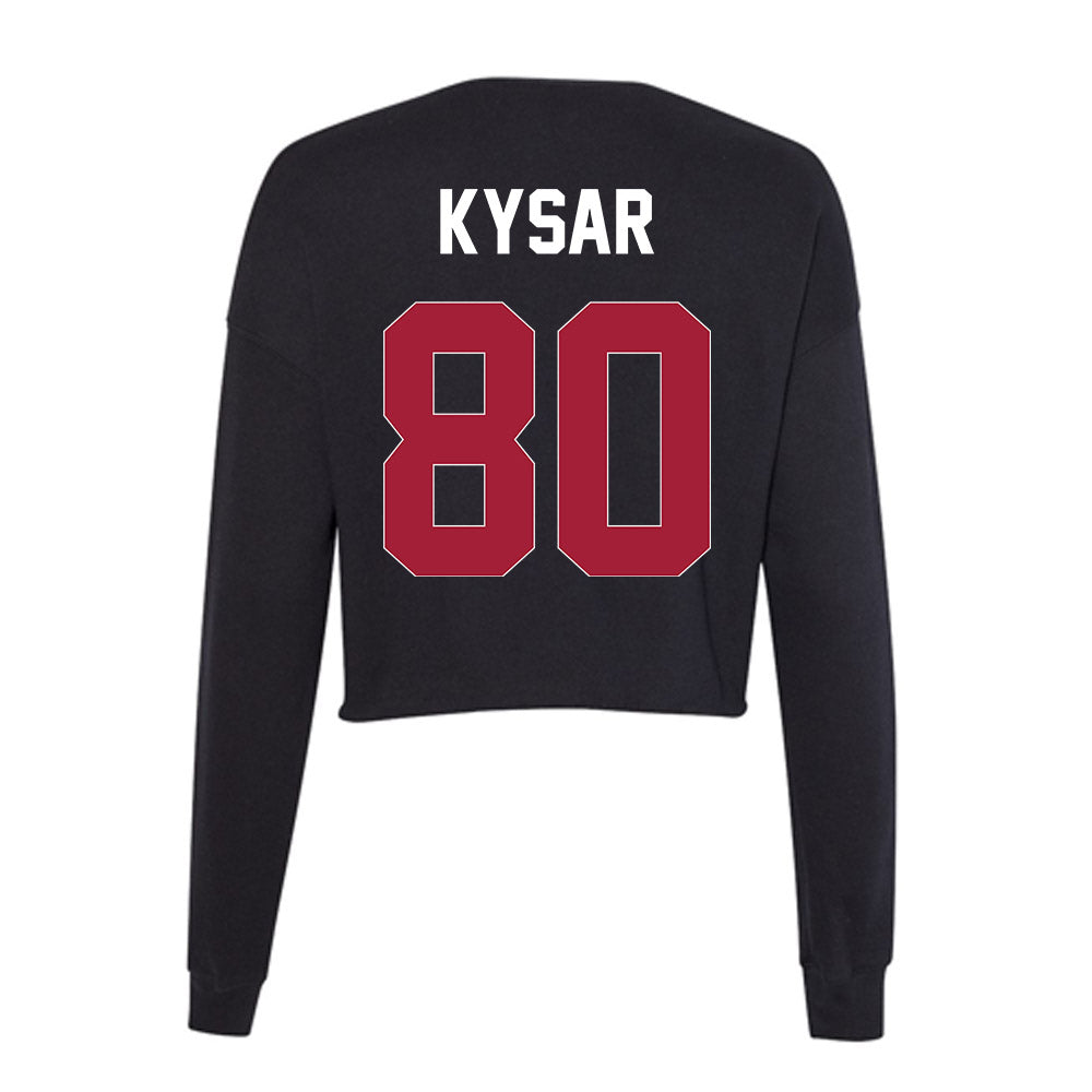 Oklahoma - NCAA Football : Bergin Kysar - Women's Cropped Crew Fleece-1