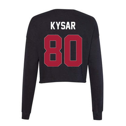Oklahoma - NCAA Football : Bergin Kysar - Women's Cropped Crew Fleece-1