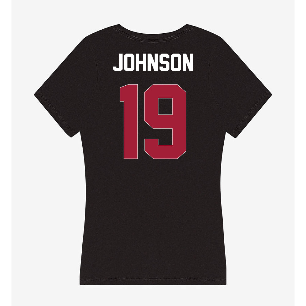 Oklahoma - NCAA Football : Jacobe Johnson - Women's V-Neck T-Shirt-1