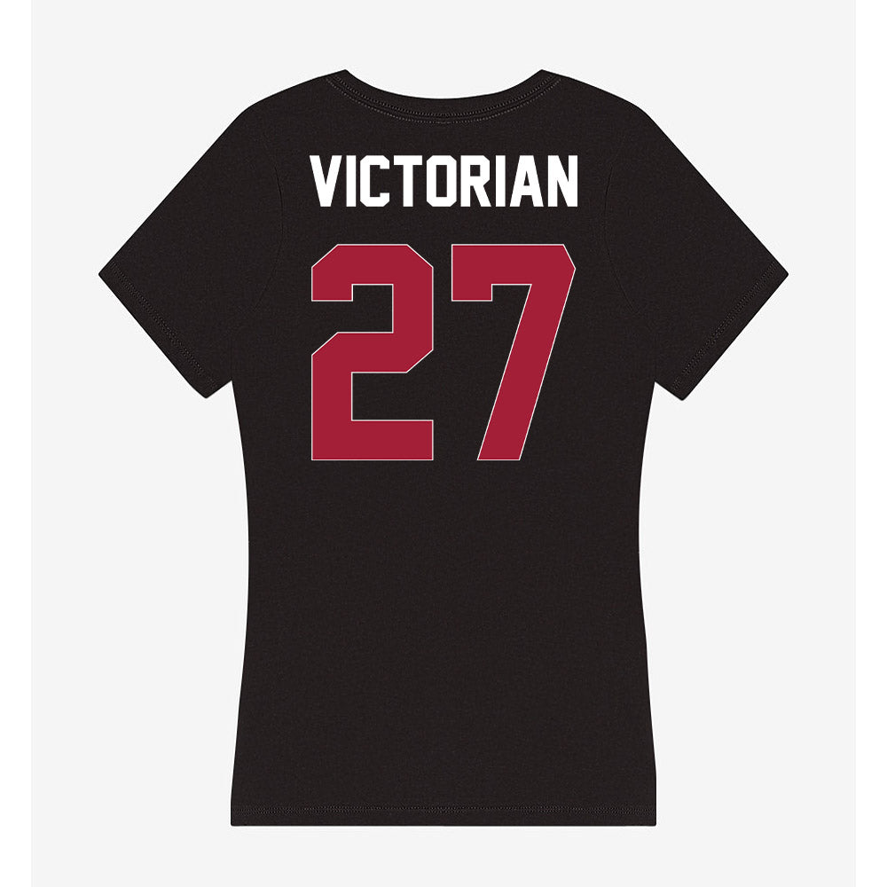 Oklahoma - NCAA Baseball : Landon Victorian - Women's V-Neck T-Shirt-1