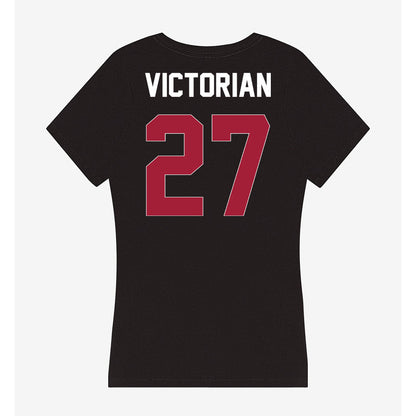 Oklahoma - NCAA Baseball : Landon Victorian - Women's V-Neck T-Shirt-1