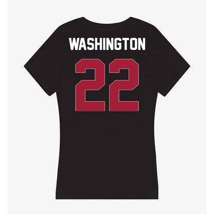 Oklahoma - NCAA Football : Trynae Washington - Women's V-Neck T-Shirt-1