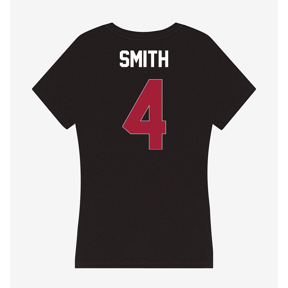 Oklahoma - NCAA Women's Basketball : Caya Smith - Women's V-Neck T-Shirt-1