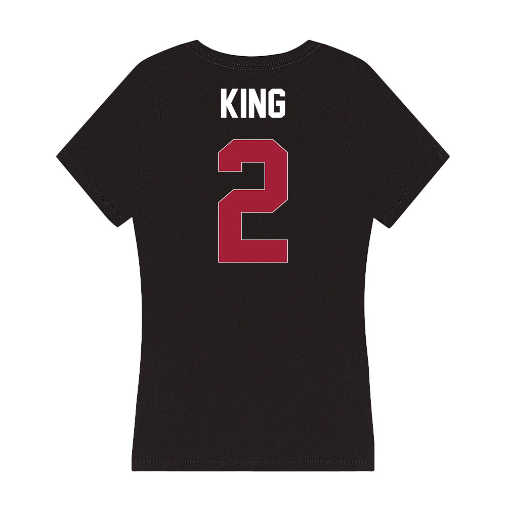 Oklahoma - NCAA Women's Soccer : Meredith King - Women's V-Neck T-Shirt-1