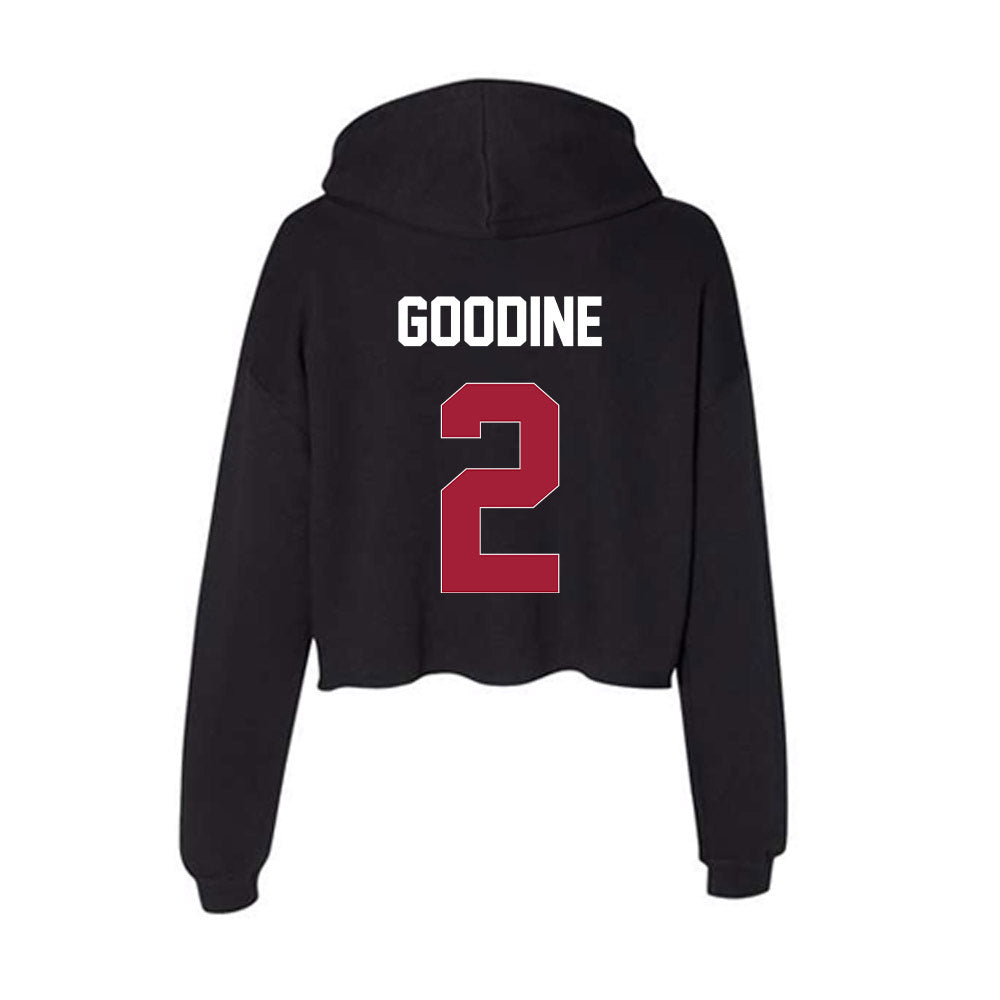 Oklahoma - NCAA Men's Basketball : Brycen Goodine - Women's Crop Fleece Hoodie-1