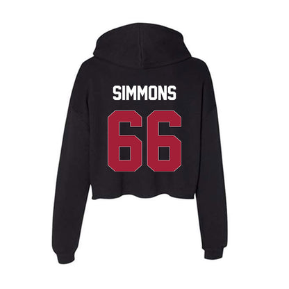 Oklahoma - NCAA Football : Derek Simmons - Women's Crop Fleece Hoodie-1