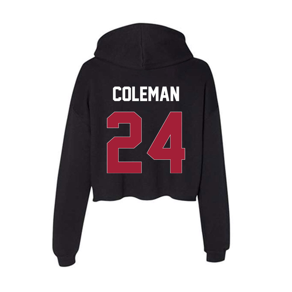 Oklahoma - NCAA Softball : Jayda Coleman - Women's Crop Fleece Hoodie-1