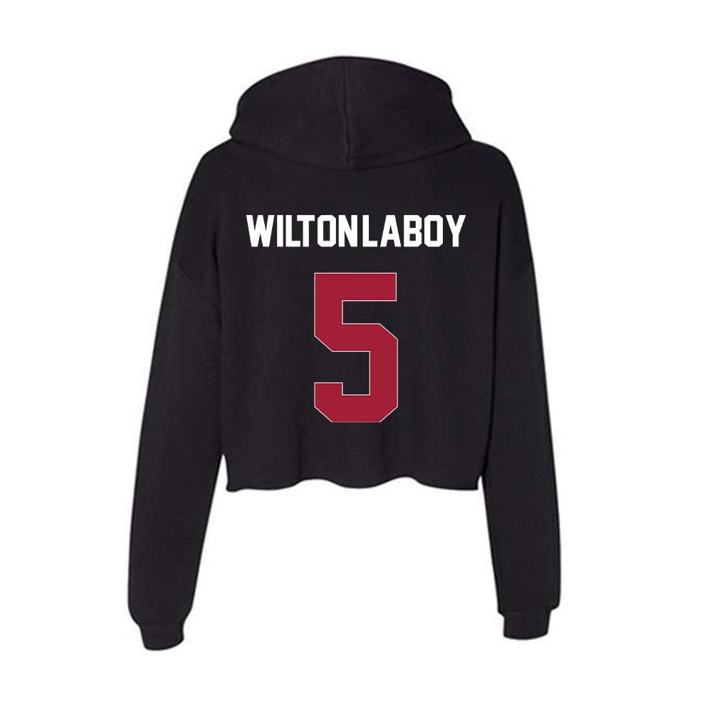 Oklahoma - NCAA Women's Volleyball : Leah Wilton-LaBoy - Women's Crop Fleece Hoodie-1