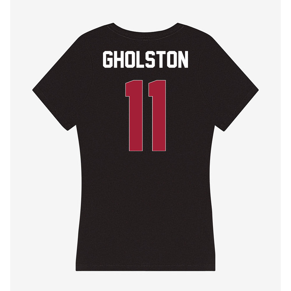 Oklahoma - NCAA Baseball : Jacob Gholston - Women's V-Neck T-Shirt-1