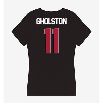 Oklahoma - NCAA Baseball : Jacob Gholston - Women's V-Neck T-Shirt-1