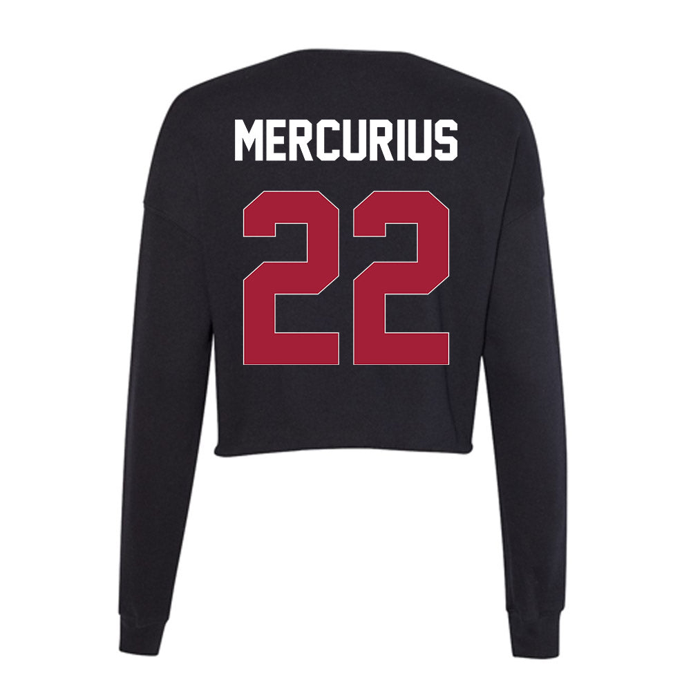 Oklahoma - NCAA Baseball : LJ Mercurius - Women's Cropped Crew Fleece-1