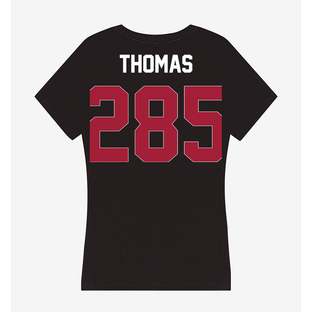 Oklahoma - NCAA Wrestling : Ricky Thomas - Women's V-Neck T-Shirt-1