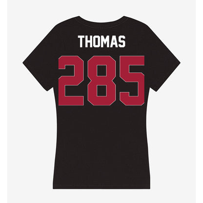 Oklahoma - NCAA Wrestling : Ricky Thomas - Women's V-Neck T-Shirt-1