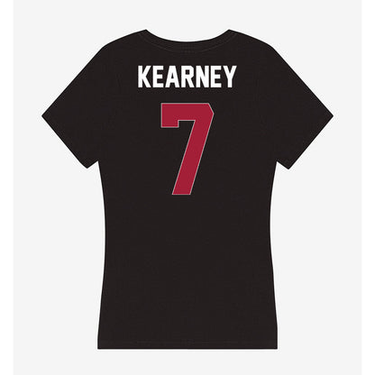 Oklahoma - NCAA Football : Zion Kearney - Women's V-Neck T-Shirt-1