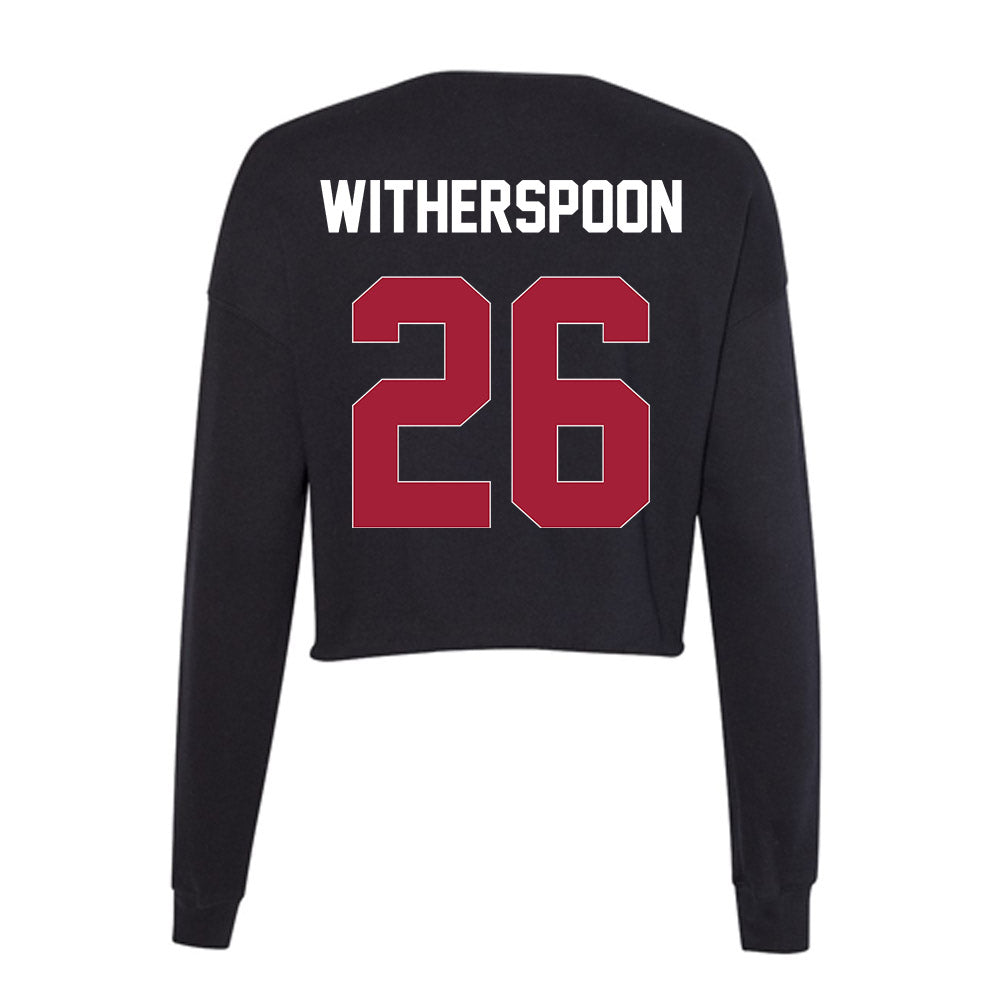 Oklahoma - NCAA Baseball : Kyson Witherspoon - Women's Cropped Crew Fleece-1