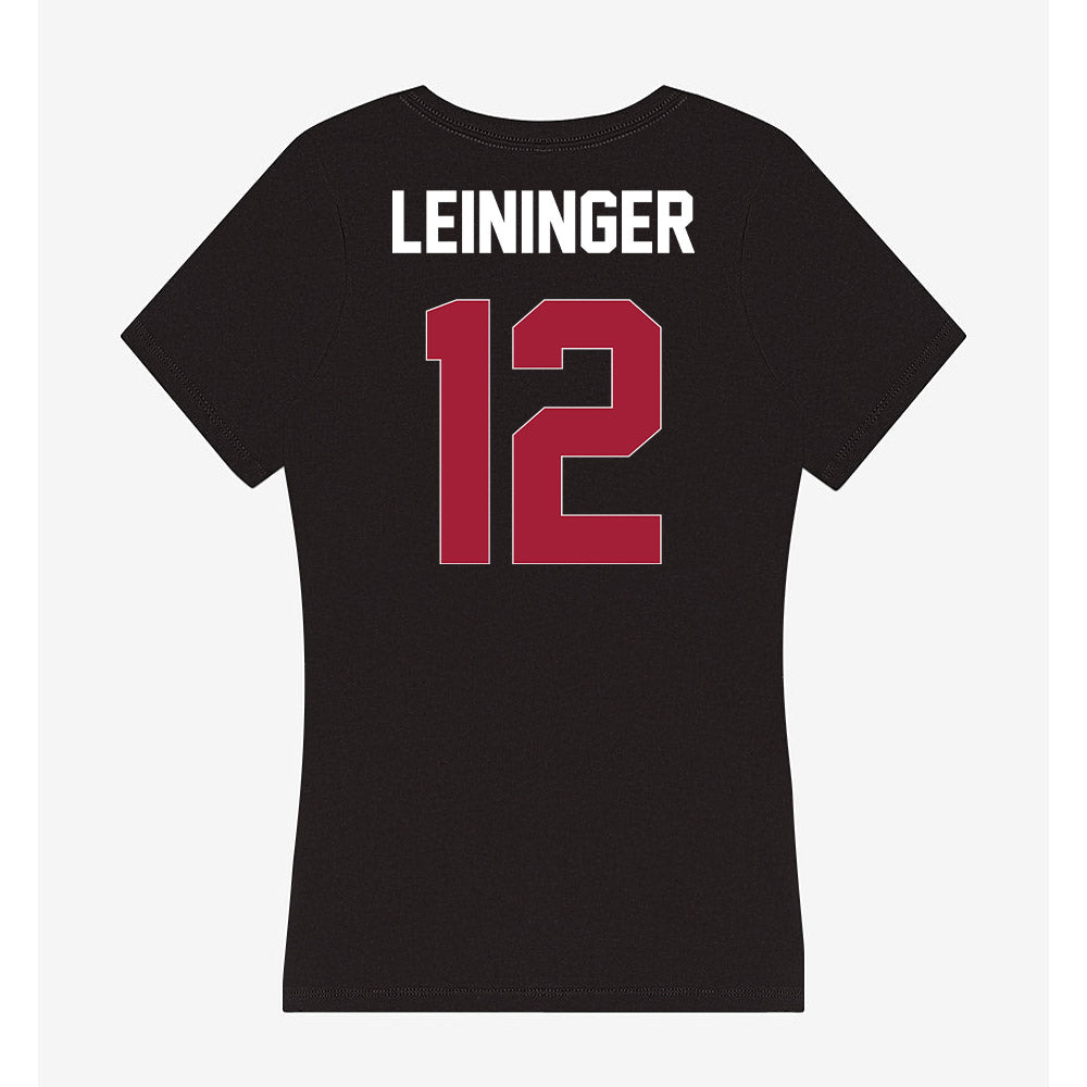 Oklahoma - NCAA Baseball : Ryley Leininger - Women's V-Neck T-Shirt-1
