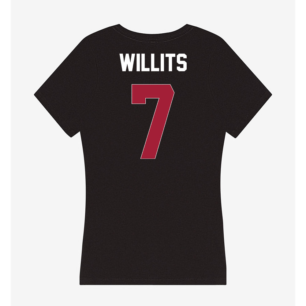 Oklahoma - NCAA Baseball : Jaxon Willits - Women's V-Neck T-Shirt-1