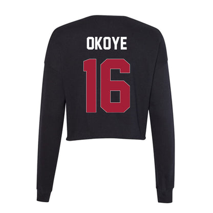 Oklahoma - NCAA Football : Danny Okoye - Women's Cropped Crew Fleece-1