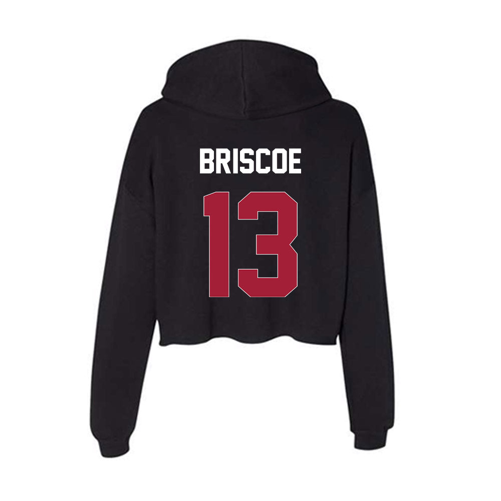 Oklahoma - NCAA Women's Soccer : Kylie Briscoe - Women's Crop Fleece Hoodie-1