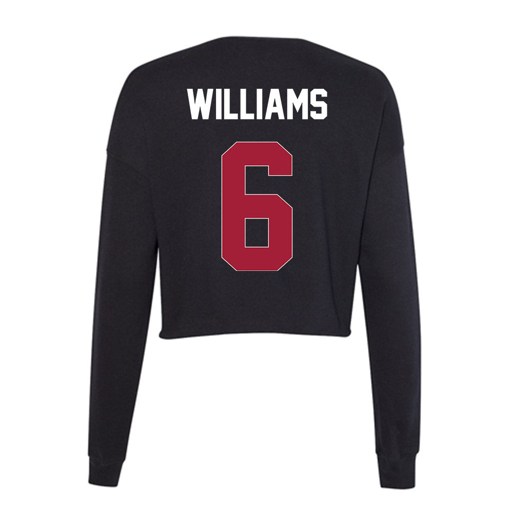 Oklahoma - NCAA Women's Basketball : Sahara Williams - Women's Cropped Crew Fleece-1