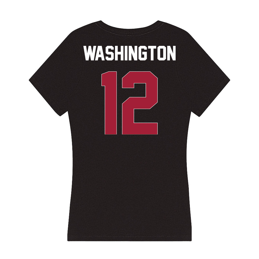 Oklahoma - NCAA Women's Soccer : Alexis Washington - Women's V-Neck T-Shirt-1