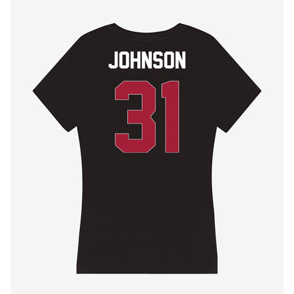 Oklahoma - NCAA Baseball : Cameron Johnson - Women's V-Neck T-Shirt-1