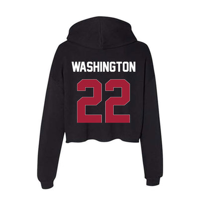 Oklahoma - NCAA Football : Trynae Washington - Women's Crop Fleece Hoodie-1