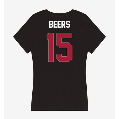 Oklahoma - NCAA Women's Basketball : Raegan Beers - Women's V-Neck T-Shirt-1