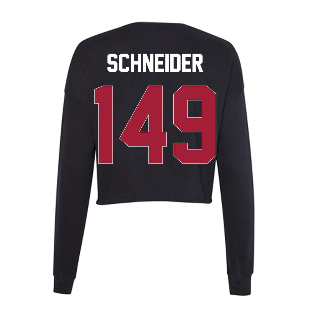 Oklahoma - NCAA Wrestling : Layton Schneider - Women's Cropped Crew Fleece-1