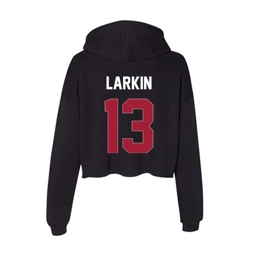 Oklahoma - NCAA Baseball : Connor Larkin - Women's Crop Fleece Hoodie-1