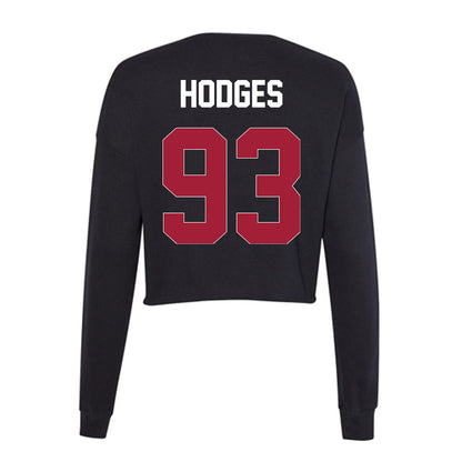 Oklahoma - NCAA Football : Ace Hodges - Women's Cropped Crew Fleece-1