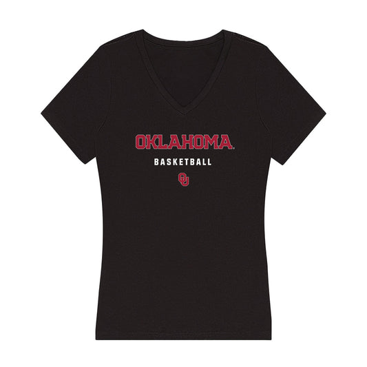 Oklahoma - NCAA Women's Basketball : Landry Allen - Women's V-Neck T-Shirt-0