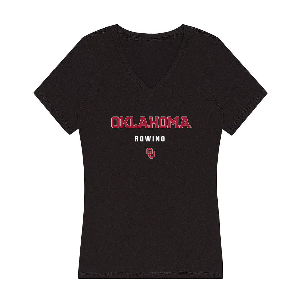 Oklahoma - NCAA Women's Rowing : Elizabeth Pfeil - Women's V-Neck T-Shirt-0