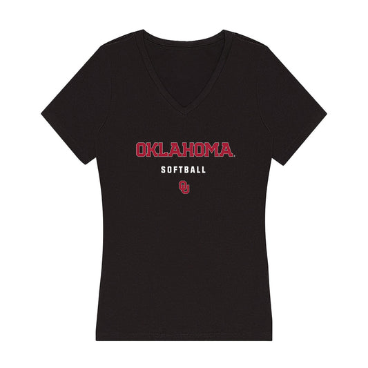 Oklahoma - NCAA Softball : Kierston Deal - Women's V-Neck T-Shirt-0