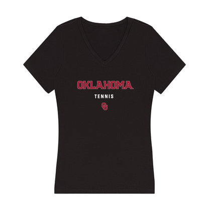 Oklahoma - NCAA Men's Tennis : Kholo Montsi - Women's V-Neck T-Shirt-0