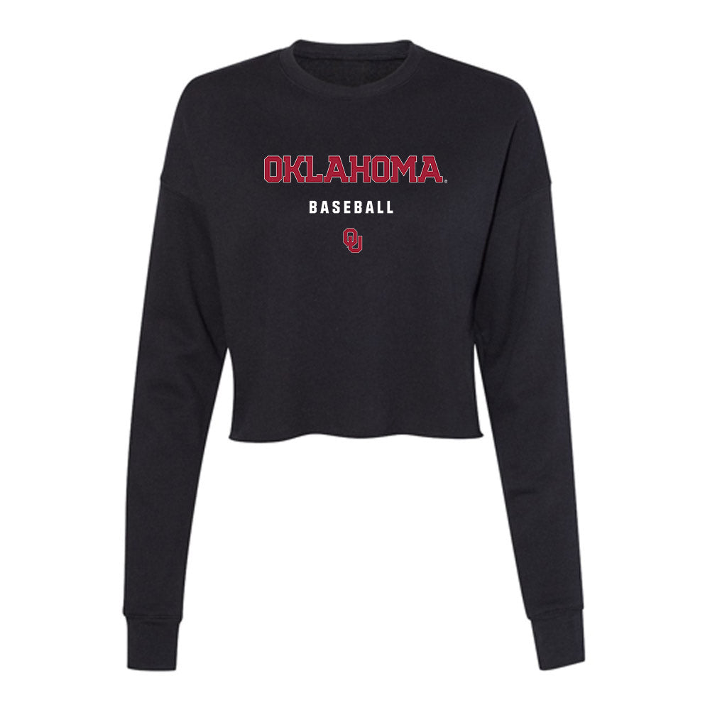 Oklahoma - NCAA Baseball : Gunnar Dillard - Women's Cropped Crew Fleece-0