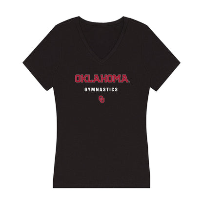 Oklahoma - NCAA Men's Gymnastics : Nico Hamilton - Women's V-Neck T-Shirt-0