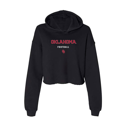Oklahoma - NCAA Football : Brian Harris - Women's Crop Fleece Hoodie-0