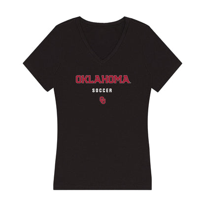 Oklahoma - NCAA Women's Soccer : Bella Martinez - Women's V-Neck T-Shirt-0