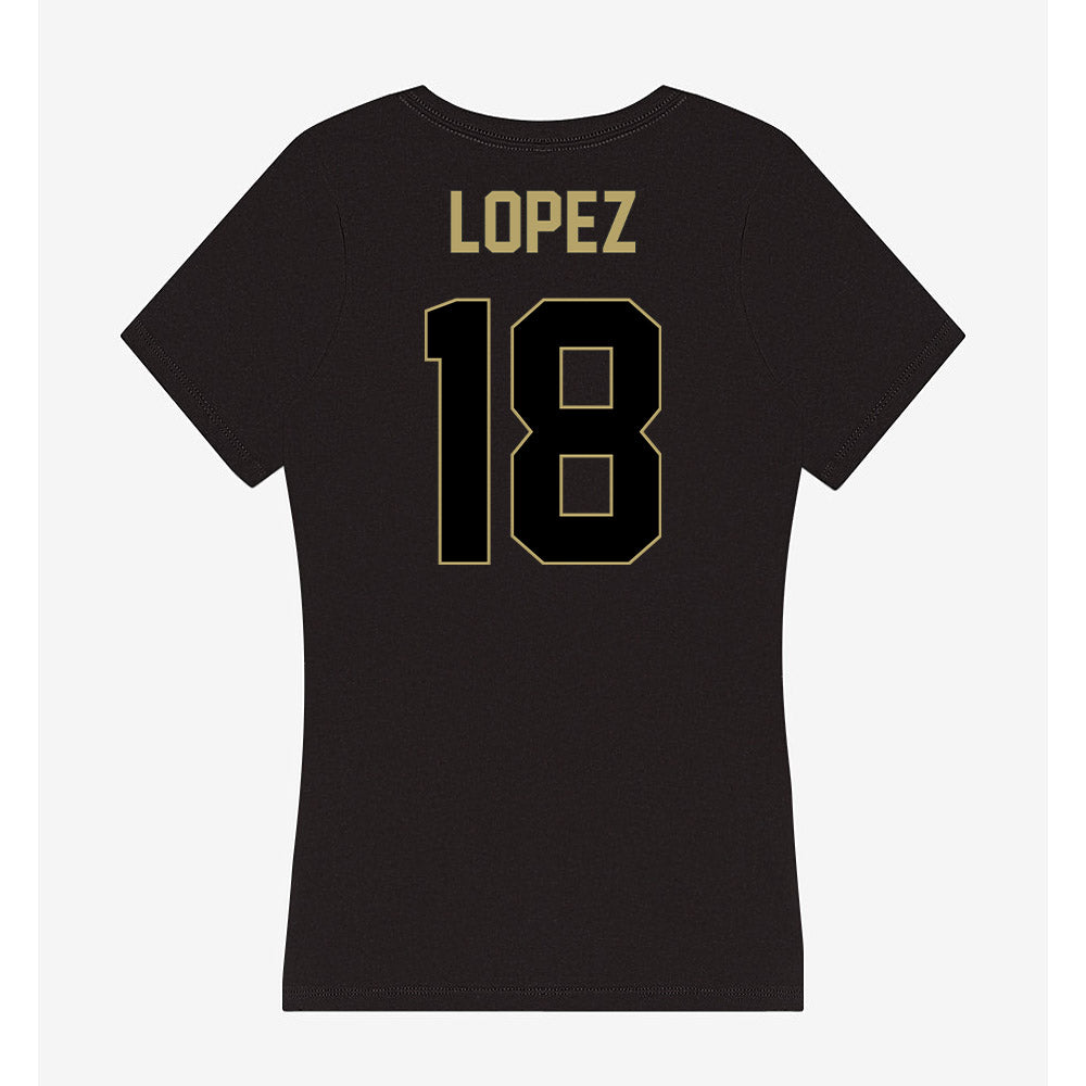 Central Florida - NCAA Men's Soccer : Javier Lopez - Women's V-Neck T-Shirt-1