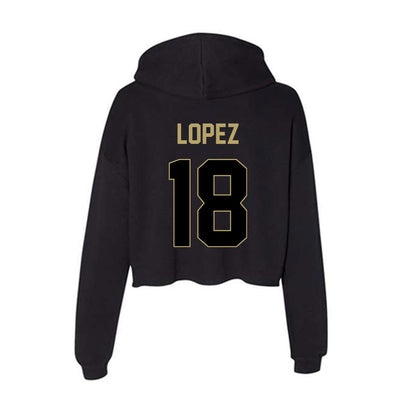 Central Florida - NCAA Men's Soccer : Javier Lopez - Women's Crop Fleece Hoodie-1