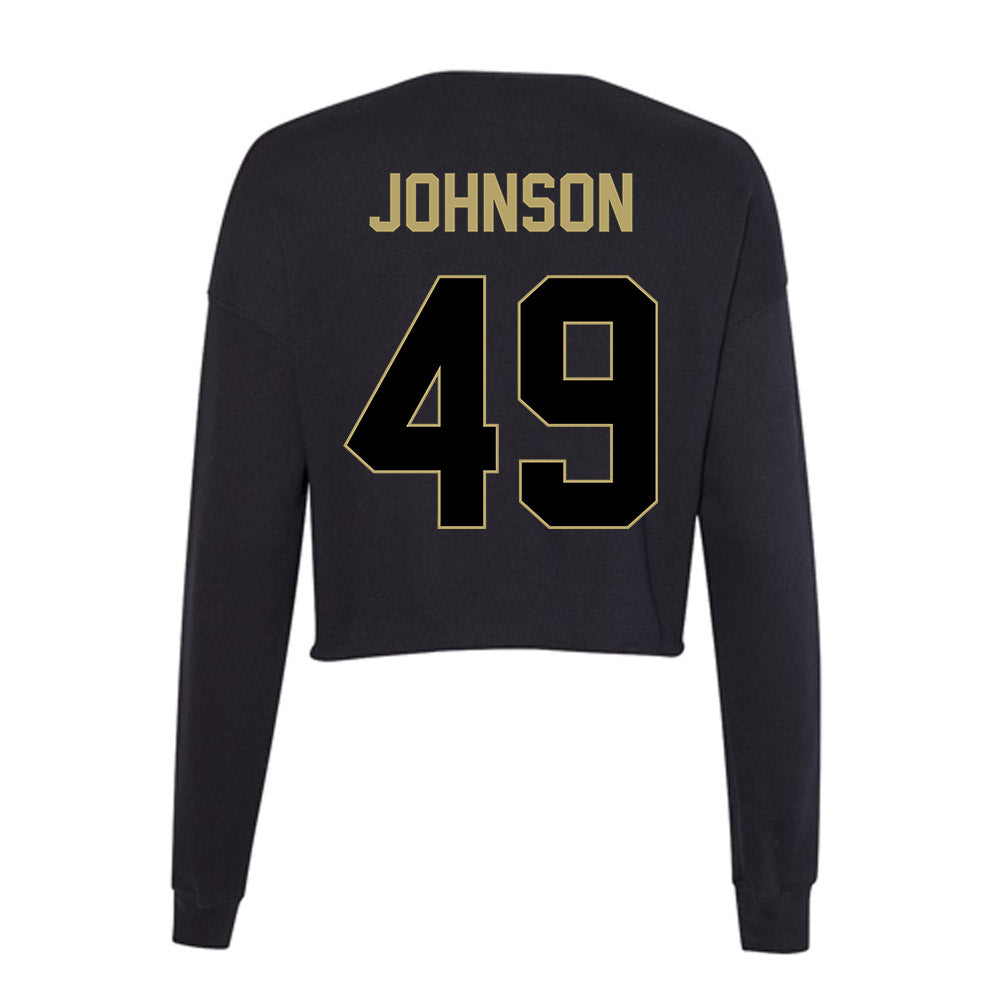 Central Florida - NCAA Football : Quinten Johnson - Women's Cropped Crew Fleece-1